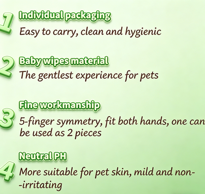 Mildshave®Disposable Pet Bath Gloves | No-Rinse, Lick-Safe