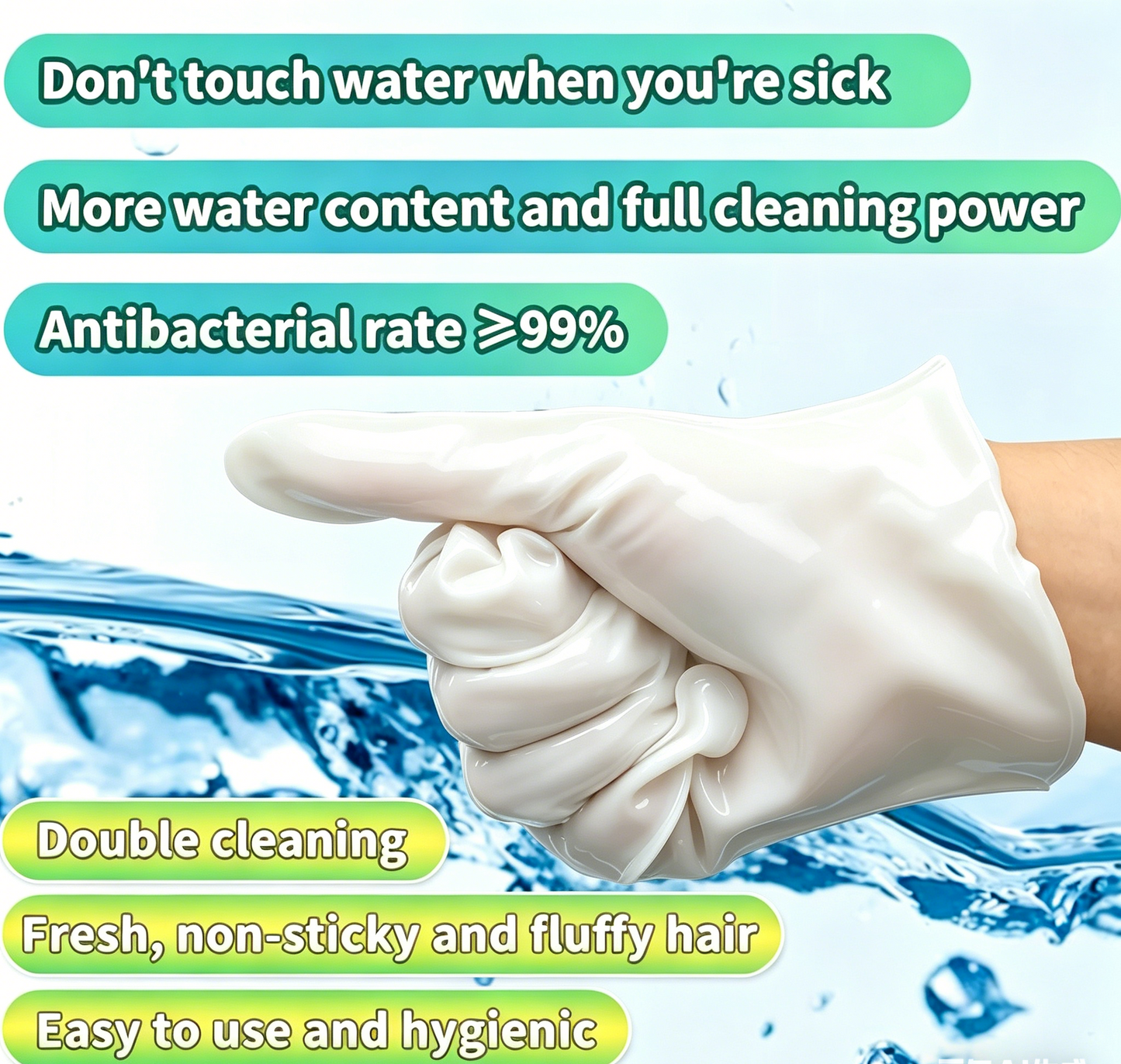 Mildshave®Disposable Pet Bath Gloves | No-Rinse, Lick-Safe