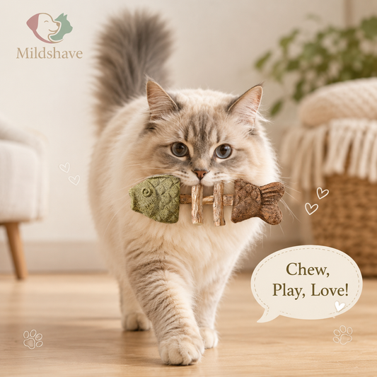 Mildshave® Fishbone Catnip Chewable for Cats (Toys)🐱